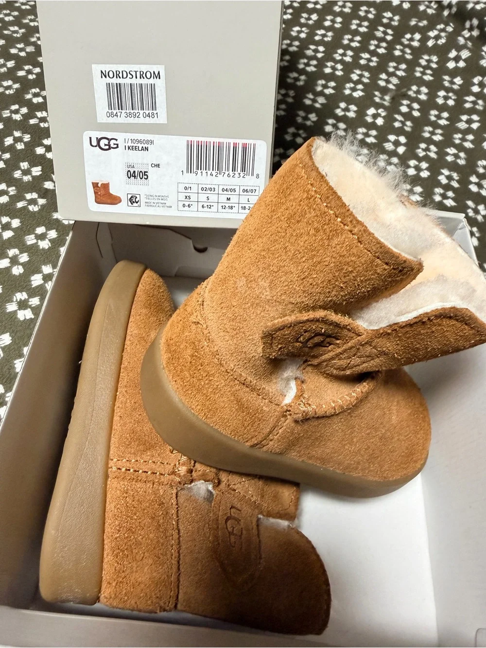 UGG Kids Chestnut Suede Slip-On Bootie